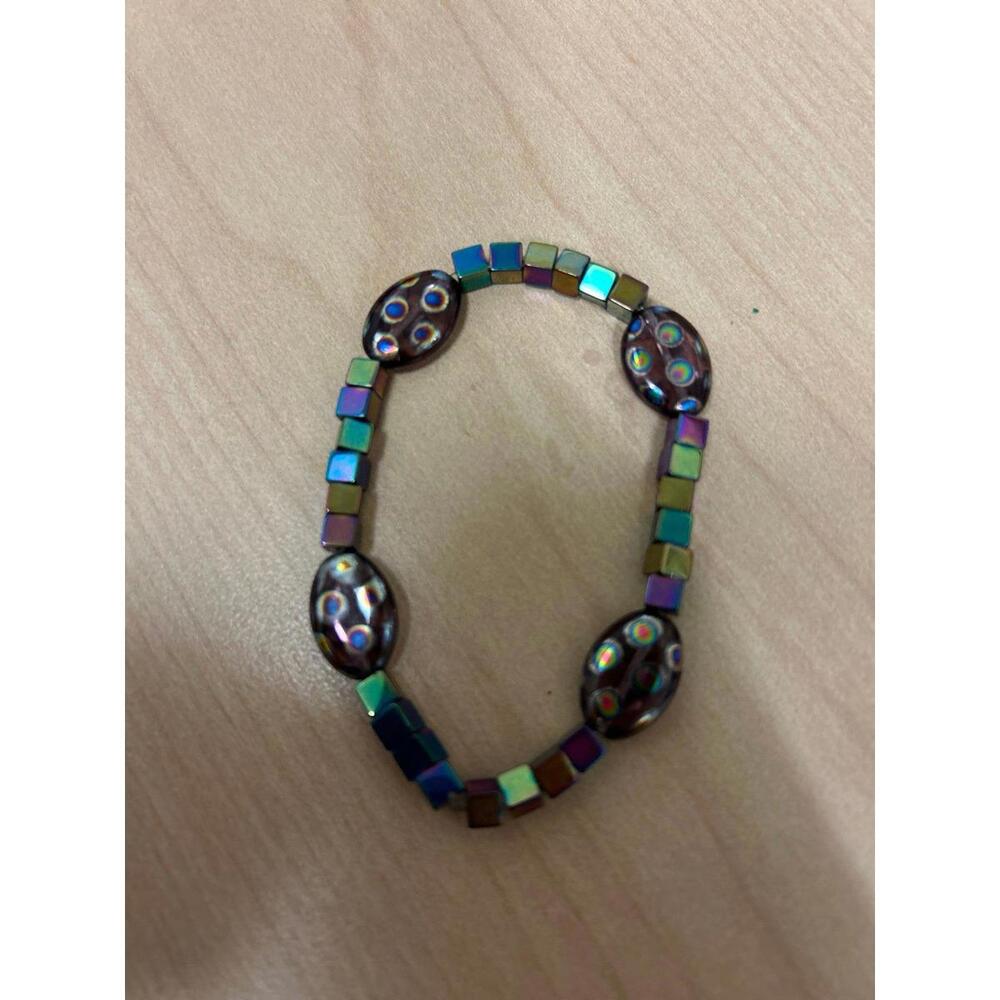 Metallic Funky Beaded Bracelet